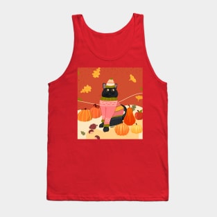 Cozy Cat Autumn Tank Top